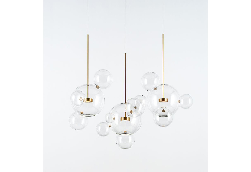 Подвесной светильник Giopato&Coombes Bolle Linear Chandelier 14 Bubbles