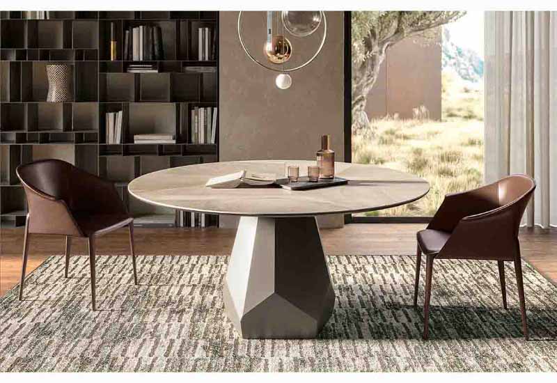 Стол круглый Zermatt Keramik от Cattelan Italia