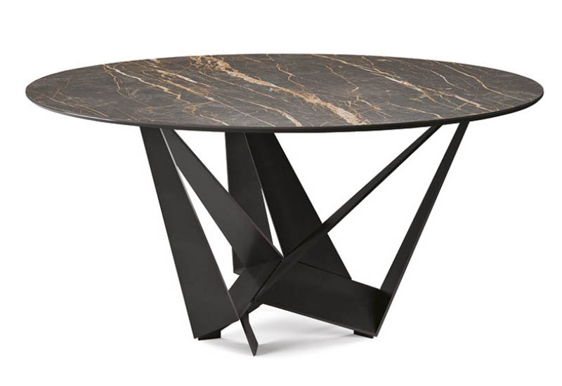 Стол круглый Skorpio Keramik Round от Cattelan Italia