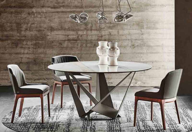 Стол круглый Skorpio Keramik Round от Cattelan Italia
